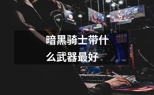 暗黑骑士带什么武器最好-第1张-游戏信息-龙启网