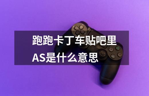 跑跑卡丁车贴吧里AS是什么意思-第1张-游戏信息-龙启网