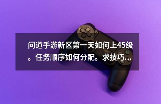 问道手游新区第一天如何上45级。任务顺序如何分配。求技巧,看清楚手游...-第1张-游戏信息-龙启网