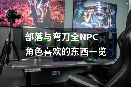 部落与弯刀全NPC角色喜欢的东西一览-第1张-游戏信息-龙启网