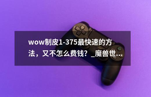 wow制皮1-375最快速的方法,又不怎么费钱?_魔兽世界制皮配方掉落大全-第1张-游戏信息-龙启网