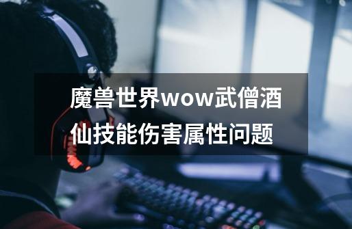 魔兽世界wow武僧酒仙技能伤害属性问题-第1张-游戏信息-龙启网