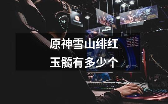 原神雪山绯红玉髓有多少个-第1张-游戏信息-龙启网