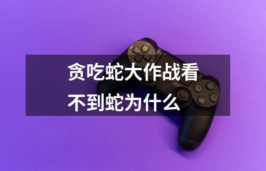 贪吃蛇大作战看不到蛇为什么-第1张-游戏信息-龙启网