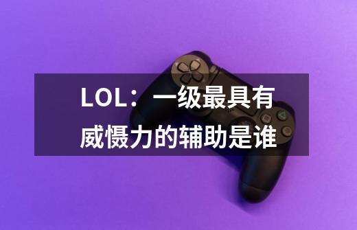 LOL:一级最具有威慑力的辅助是谁-第1张-游戏信息-龙启网