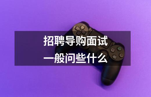 招聘导购面试一般问些什么-第1张-游戏信息-龙启网