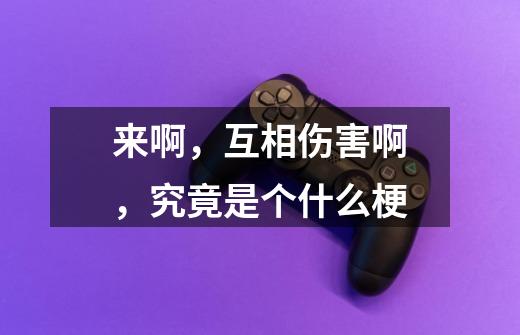 来啊,互相伤害啊,究竟是个什么梗-第1张-游戏信息-龙启网