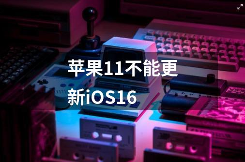 苹果11不能更新iOS16-第1张-游戏信息-龙启网