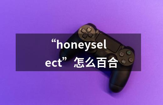 “honeyselect”怎么百合-第1张-游戏信息-龙启网