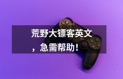 荒野大镖客英文,急需帮助!-第1张-游戏信息-龙启网
