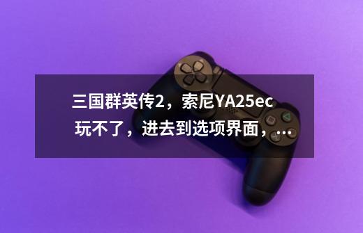 三国群英传2,索尼YA25ec 玩不了,进去到选项界面,就办虚屏,奥丁科技能看到,再往后就不行,进步去游戏-第1张-游戏信息-龙启网