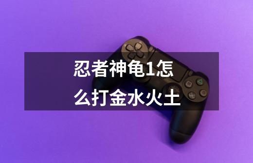 忍者神龟1怎么打金水火土-第1张-游戏信息-龙启网