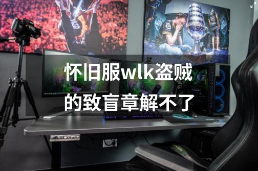 怀旧服wlk盗贼的致盲章解不了-第1张-游戏信息-龙启网