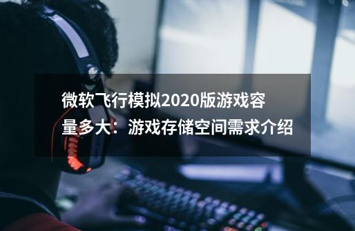 微软飞行模拟2020版游戏容量多大:游戏存储空间需求介绍-第1张-游戏信息-龙启网