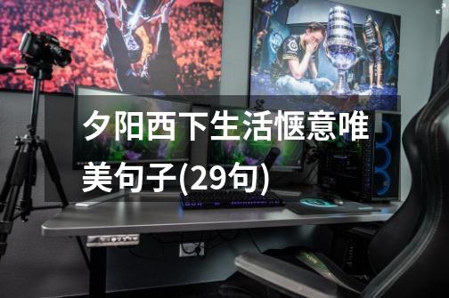 夕阳西下生活惬意唯美句子(29句)-第1张-游戏信息-龙启网