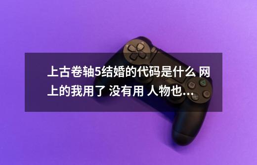 上古卷轴5结婚的代码是什么 网上的我用了 没有用 人物也没点错 麻烦给个详细的代码及输入方法-第1张-游戏信息-龙启网