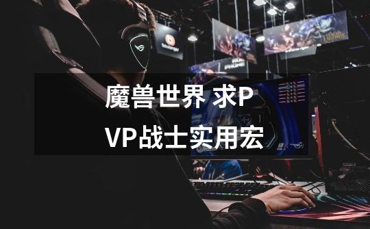 魔兽世界 求PVP战士实用宏-第1张-游戏信息-龙启网