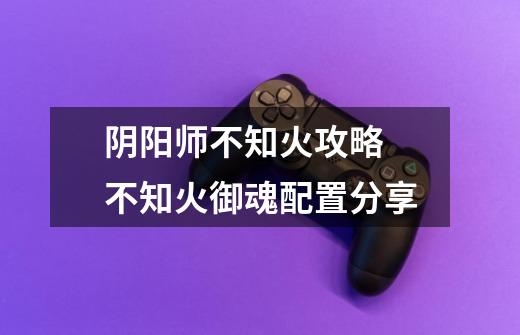 阴阳师不知火攻略 不知火御魂配置分享-第1张-游戏信息-龙启网