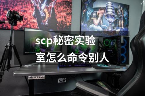 scp秘密实验室怎么命令别人-第1张-游戏信息-龙启网