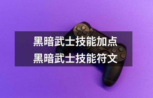 黑暗武士技能加点 黑暗武士技能符文-第1张-游戏信息-龙启网