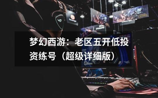 梦幻西游:老区五开低投资练号(超级详细版)-第1张-游戏信息-龙启网