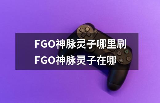 FGO神脉灵子哪里刷FGO神脉灵子在哪-第1张-游戏信息-龙启网