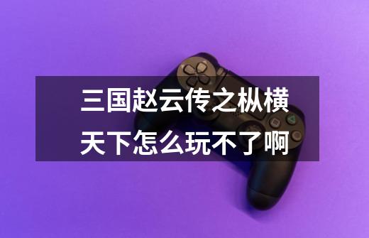 三国赵云传之枞横天下怎么玩不了啊-第1张-游戏信息-龙启网