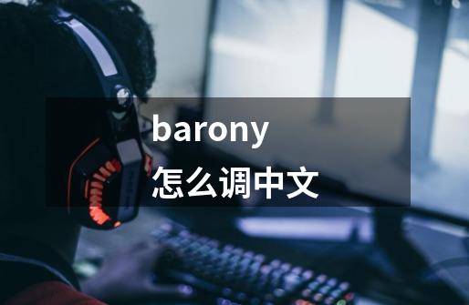 barony怎么调中文-第1张-游戏信息-龙启网