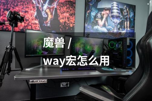 魔兽 /way宏怎么用-第1张-游戏信息-龙启网