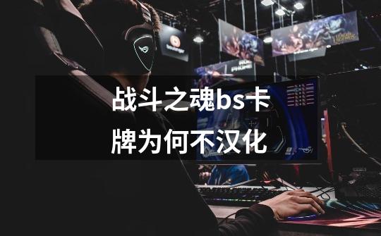 战斗之魂bs卡牌为何不汉化-第1张-游戏信息-龙启网
