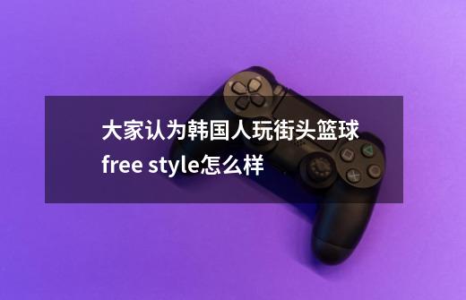 大家认为韩国人玩街头篮球 free style怎么样-第1张-游戏信息-龙启网