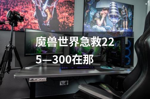 魔兽世界急救225—300在那-第1张-游戏信息-龙启网