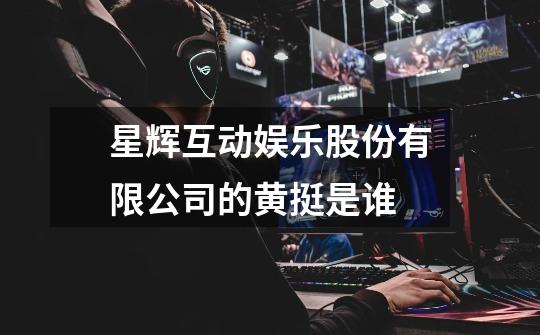 星辉互动娱乐股份有限公司的黄挺是谁-第1张-游戏信息-龙启网