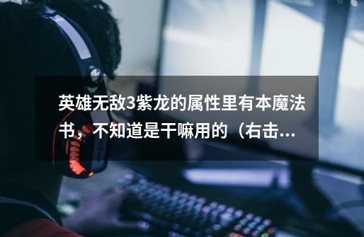 英雄无敌3紫龙的属性里有本魔法书，不知道是干嘛用的（右击上面写着“锯木厂”-第1张-游戏信息-龙启网