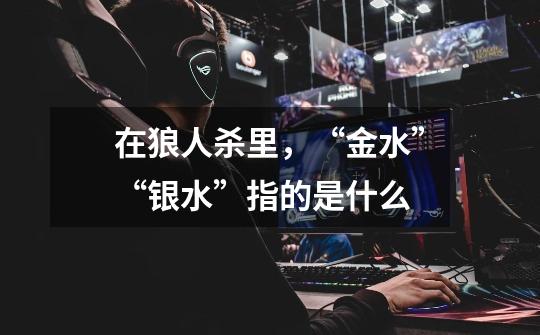 在狼人杀里,“金水”“银水”指的是什么-第1张-游戏信息-龙启网