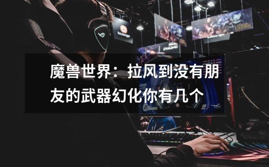 魔兽世界:拉风到没有朋友的武器幻化你有几个-第1张-游戏信息-龙启网