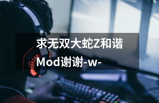 求无双大蛇Z和谐Mod...谢谢-w--第1张-游戏信息-龙启网