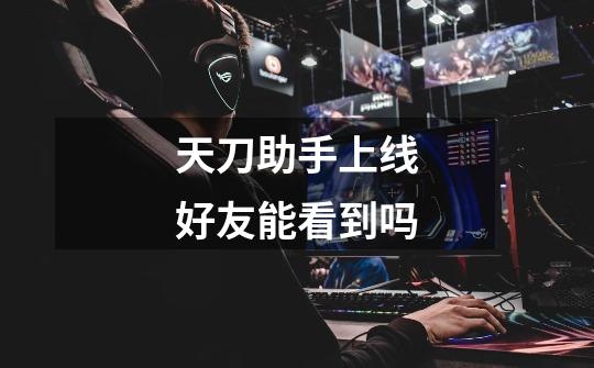 天刀助手上线好友能看到吗-第1张-游戏信息-龙启网