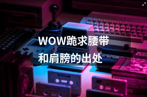 WOW跪求腰带和肩膀的出处-第1张-游戏信息-龙启网