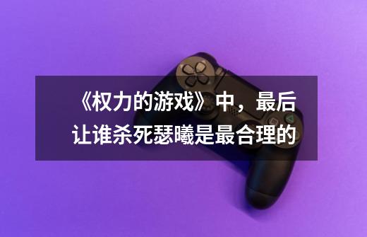 《权力的游戏》中,最后让谁杀死瑟曦是最合理的-第1张-游戏信息-龙启网