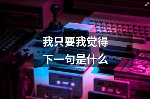 我只要我觉得下一句是什么-第1张-游戏信息-龙启网
