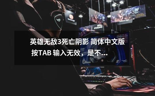 英雄无敌3死亡阴影 简体中文版 按TAB 输入无效，是不是骗人的，我试了N次 按了enter后都是说话-第1张-游戏信息-龙启网