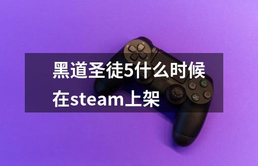 黑道圣徒5什么时候在steam上架-第1张-游戏信息-龙启网
