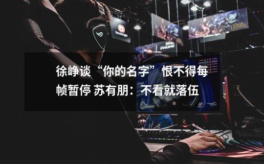 徐峥谈“你的名字”恨不得每帧暂停 苏有朋:不看就落伍-第1张-游戏信息-龙启网