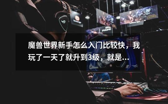 魔兽世界新手怎么入门比较快,我玩了一天了就升到3级,就是任务我找不到地方,也找不到NPC,我以前玩国产-第1张-游戏信息-龙启网