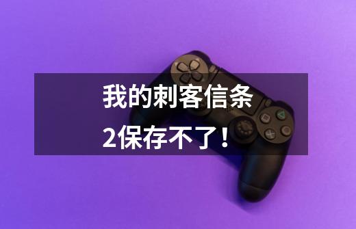 我的刺客信条2保存不了！-第1张-游戏信息-龙启网
