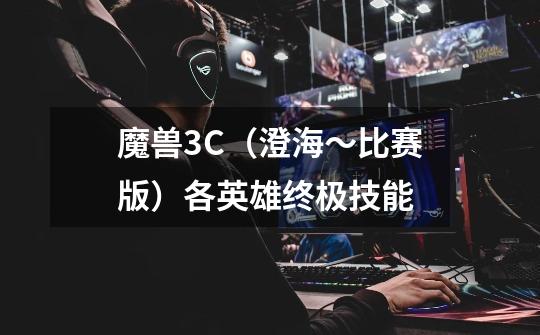 魔兽3C(澄海~比赛版)各英雄终极技能-第1张-游戏信息-龙启网