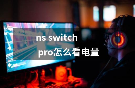 ns switch pro怎么看电量-第1张-游戏信息-龙启网