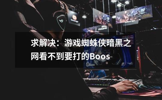 求解决：游戏蜘蛛侠暗黑之网看不到要打的Boos-第1张-游戏信息-龙启网