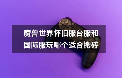 魔兽世界怀旧服台服和国际服玩哪个适合搬砖-第1张-游戏信息-龙启网